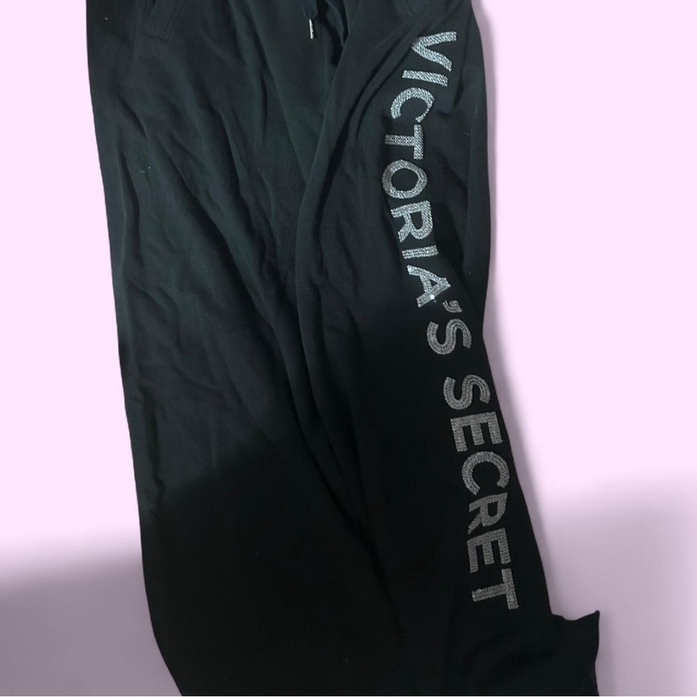 Victoria's Secret Black Pants with Silver Logo
